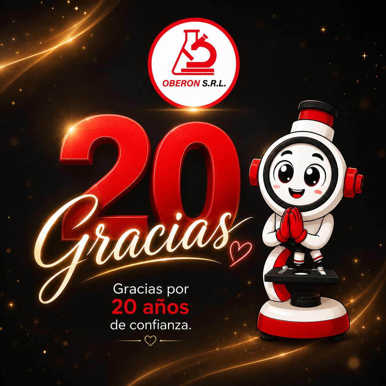 20 años de Oberon S.R.L. - gracias por la confianza