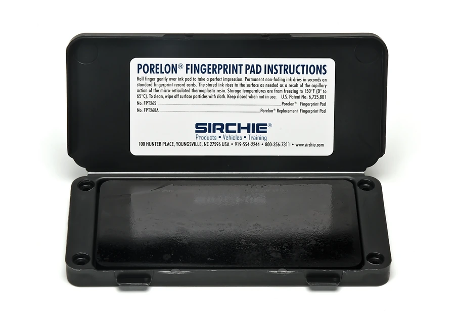 Tampón rectangular Sirchie para toma de huellas